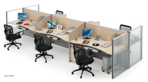 Modern Straight Combined Office PC Computer Desk