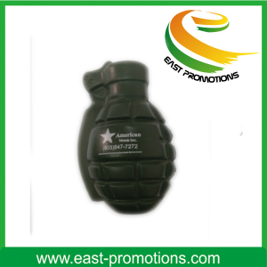 Custom Logo Printing Hand Grenade Design PU Stress Ball